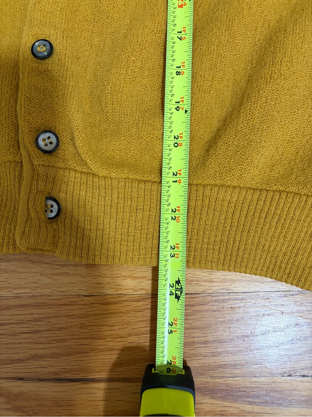 VTG 60s Arnold Palmar Robert Bruce Alpaca Wool Mustard Cardigan Sweater M Men - Picture 12 of 14